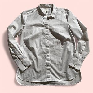 LOFT white button-down “the softened shirt” - S